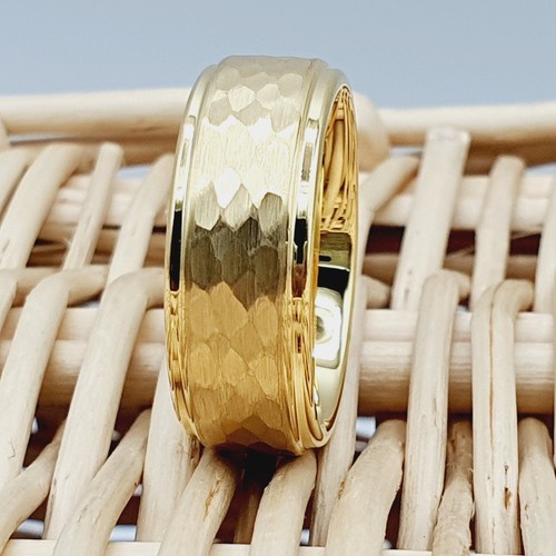 Men gold tungsten wedding - men's,