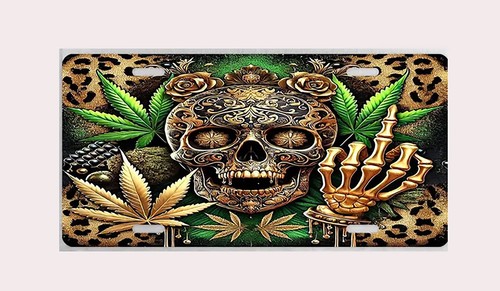 Funny skull weed - skull, cannabis