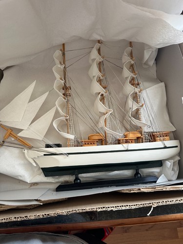 Wooden tall ship model - wooden,