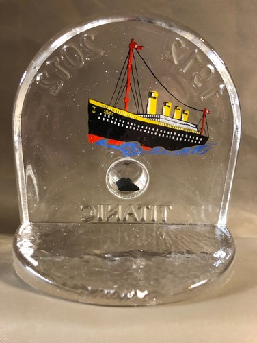 Titanic coal art glass display - coal,
