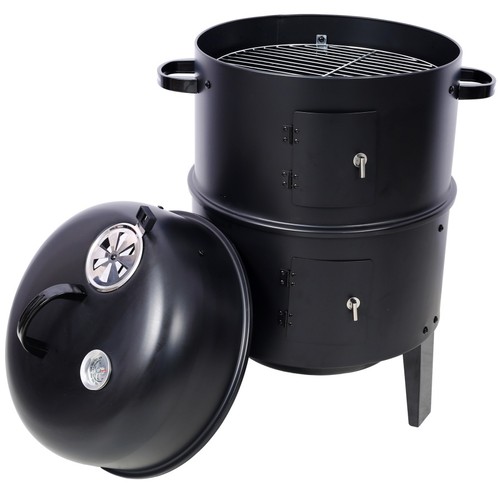 Charcoal wood smoker grill - charcoal/wood,
