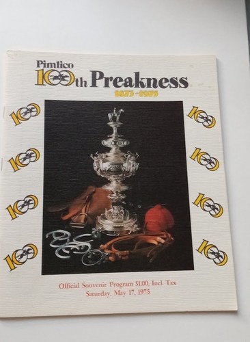 1975 preakness stakes program - preakness,