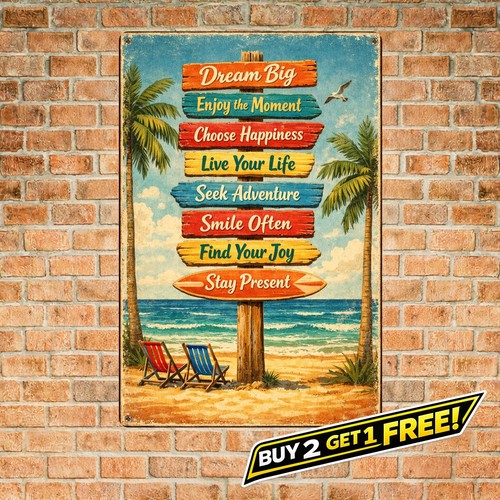 Tropical beach wooden wall art - tropical,