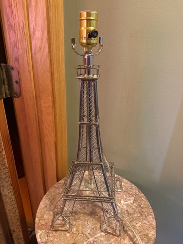 Eiffel tower lamp silver metal - silver,