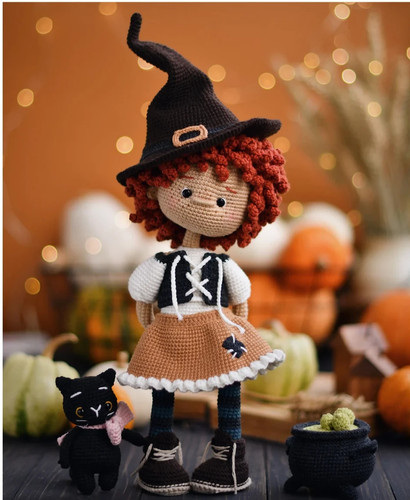 Crochet witch doll with - witch,