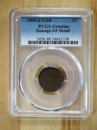 1909 vdb lincoln wheat 1c - 1909-s,