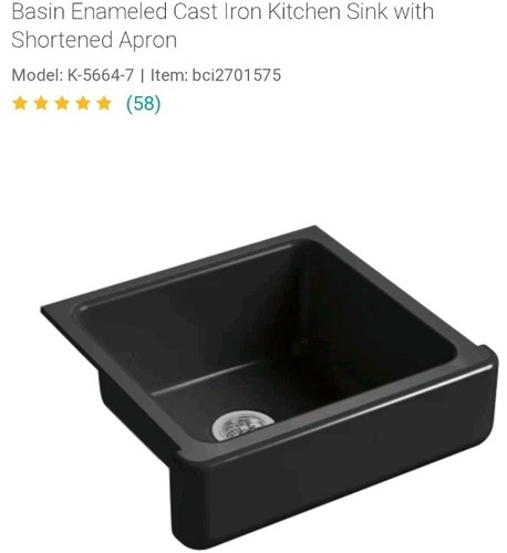 Kohler 5664 black castiron - kohler, 5664-7