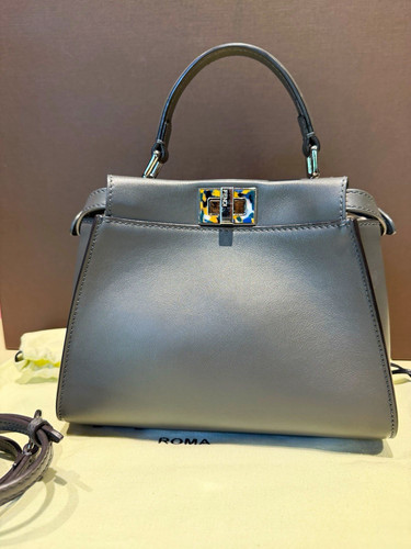 Fendi slate gray mini - slate, peekaboo