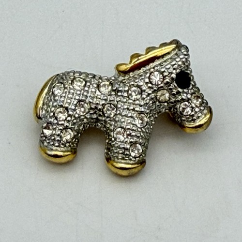 Vintage donkey pin brooch pave - vintage,