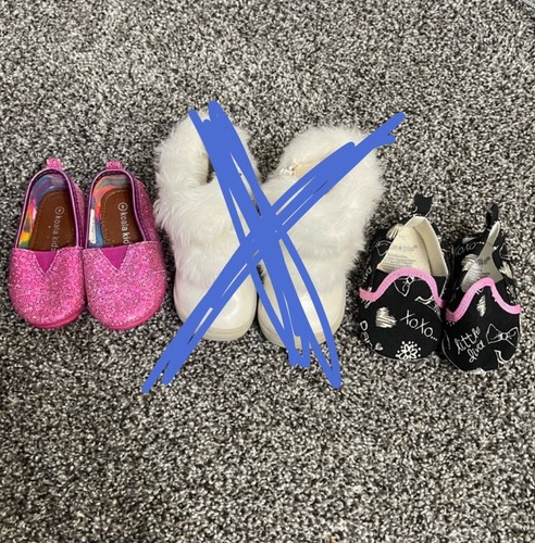 Pink glitter shoes and black - glitter,
