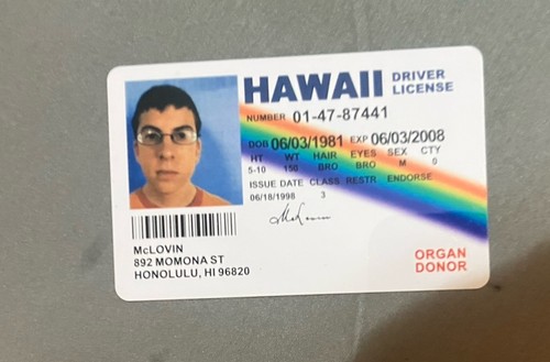 Mclovin superbad hawaii driver - superbad,