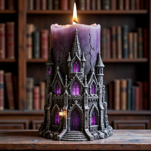 Gothic castle silicone candle - castle,