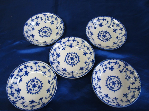 Vintage blue delft fruit bowls - blue,