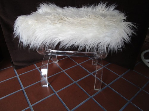 Vintage clear lucite - clear, acrylic