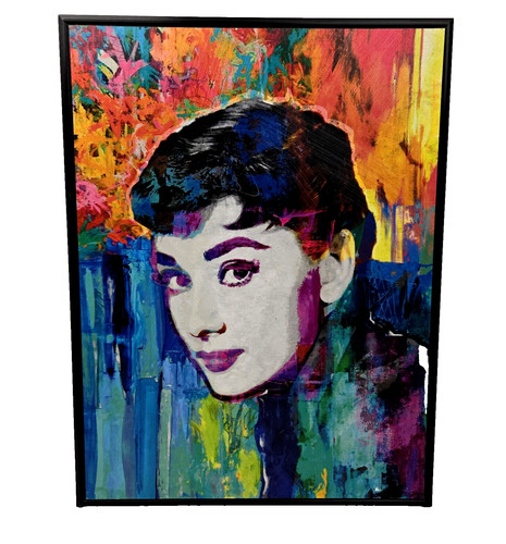 Audrey hepburn art canvas - audrey,