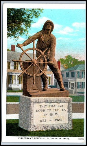 Postcard fishermans memorial - fishermans,