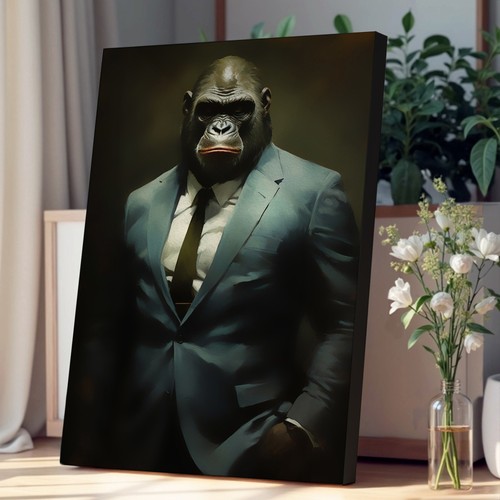 Gorilla suit canvas wall - in,