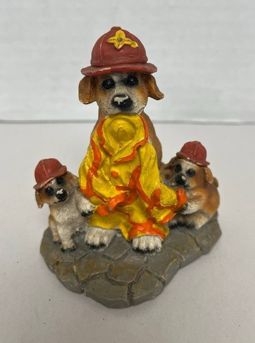 Firefighter dog with puppies - firefighter,