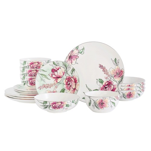 Floral dinnerware bone china - bone,