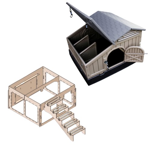 Standard chicken coop stand - chicken, &