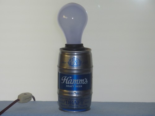 Vintage hamm beer can light - hamm's,