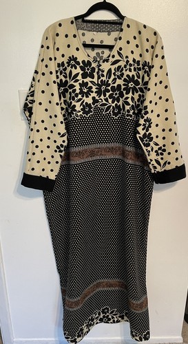 Black printed beautiful abaya - black,