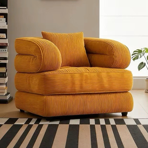 Corduroy upholstered armchair - corduroy,