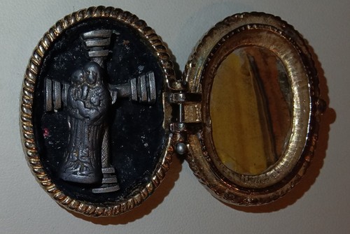 Reliquary trinket box madonna - trinket,