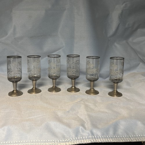 Cordial shot glasses - , etched