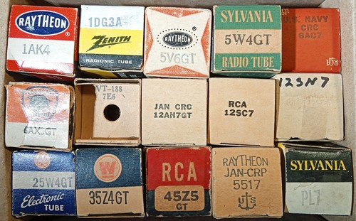 Lot vintage vacuum tubes - 15,