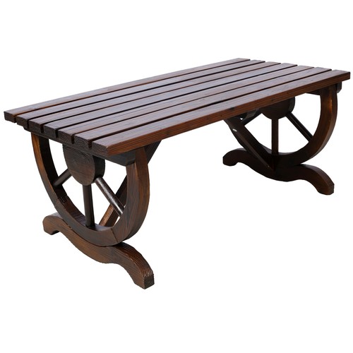 Outdoor rustic wooden - outdoor, bench