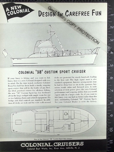 1957 advertising for - for, colonial