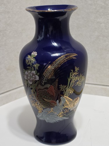 Japanese blue vase made - blue,
