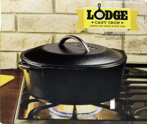 Lodge 5qt cast iron dutch - cast, oven