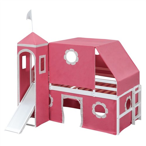 Pink twin size loft - pink, with