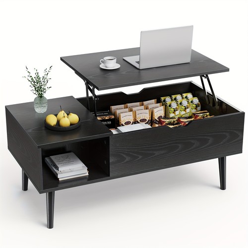 Black lift top coffee tables - black,