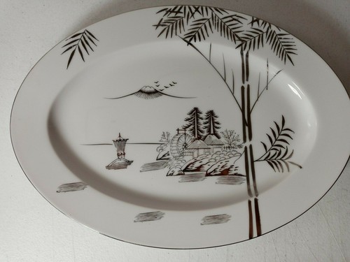 Kutani china serving platter - kutani,