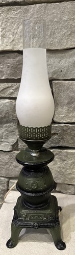Vintage green metal pot - metal,