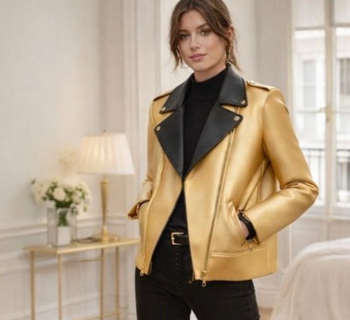 Armani exchange gold bomber - gold,