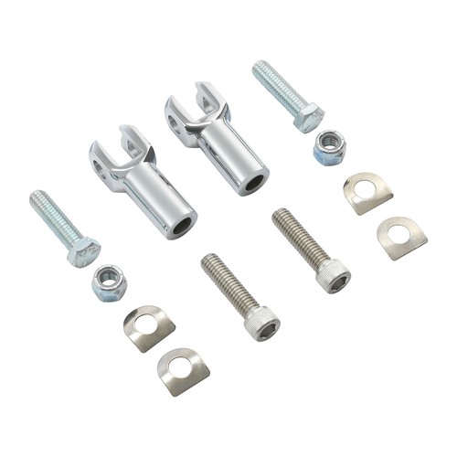 Chrome foot peg supports - chrome,