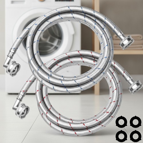 Flexible 6ft washer hoses with - 6ft,