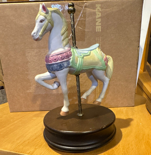 Carousel horse wood figurine - carousel,