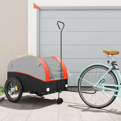 Bike trailer black and orange - bike,