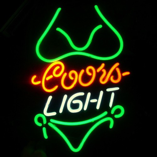 Coors light beer green bikini - green,