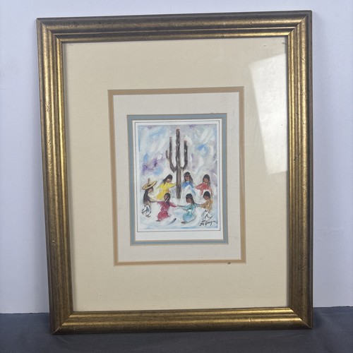 Saguaro dancers framed - "saguaro, dancers"