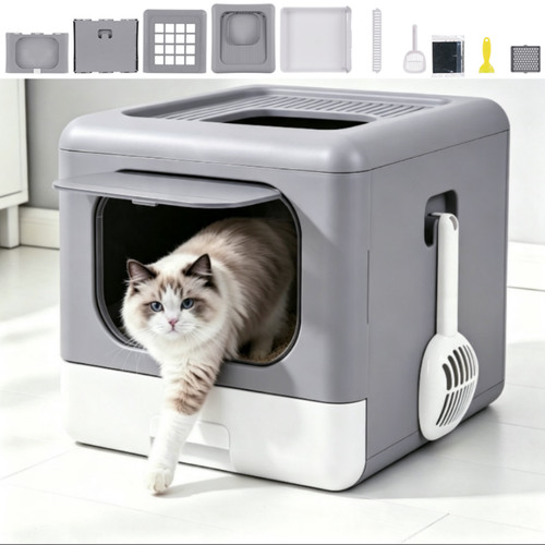 Large enclosed cat - cat, box