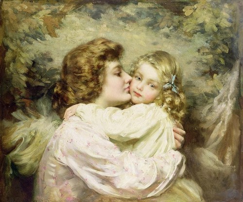 Art oil painting nice young