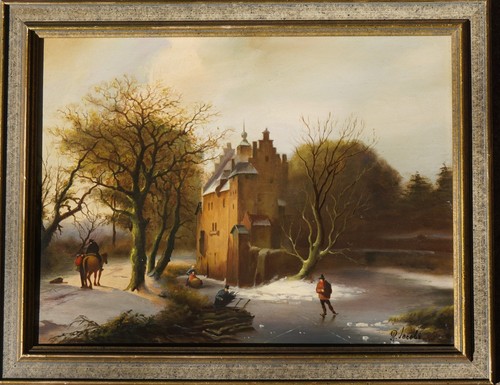 Snowy winter scene original - snowy,