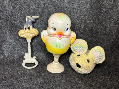 Vintage baby toy lot - toy, bugs
