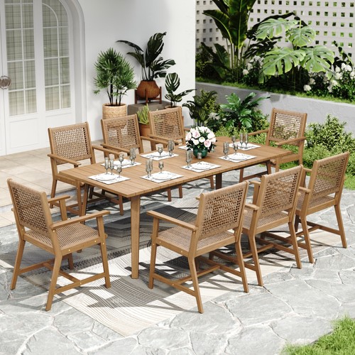 9piece acacia wood - 9piece, outdoor
